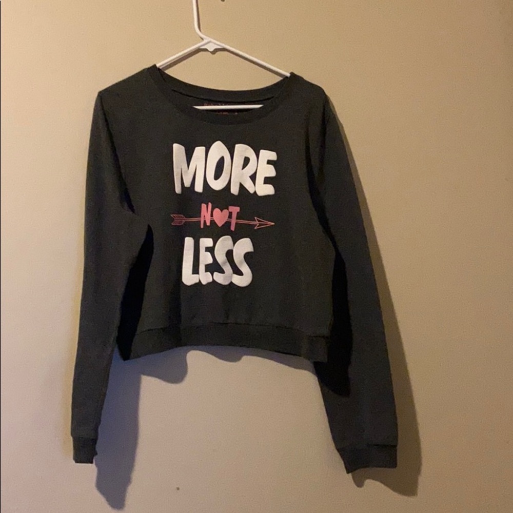 Rebellious One More Not Less Cropped Sweater XL